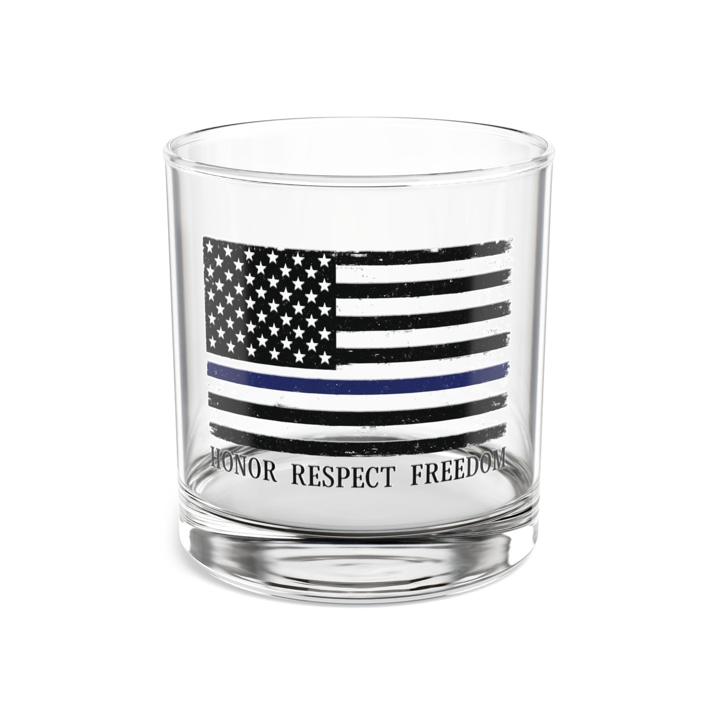 Thin Blue Line Whiskey Glass – 10oz