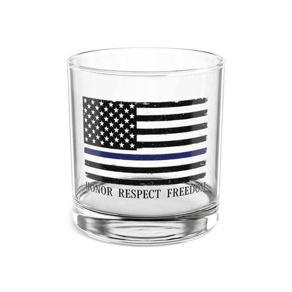 Thin Blue Line Whiskey Glass – 10oz