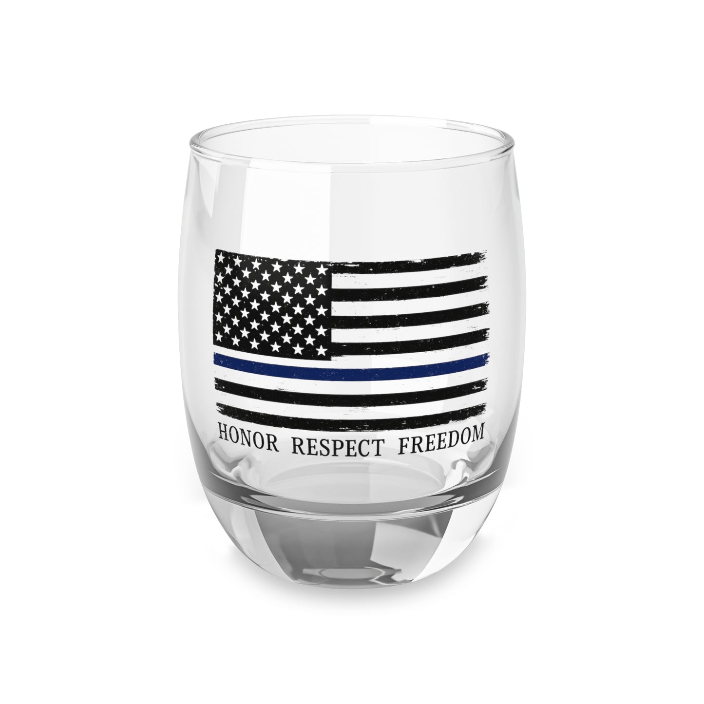 Thin Blue Line Whiskey Glass – 6oz