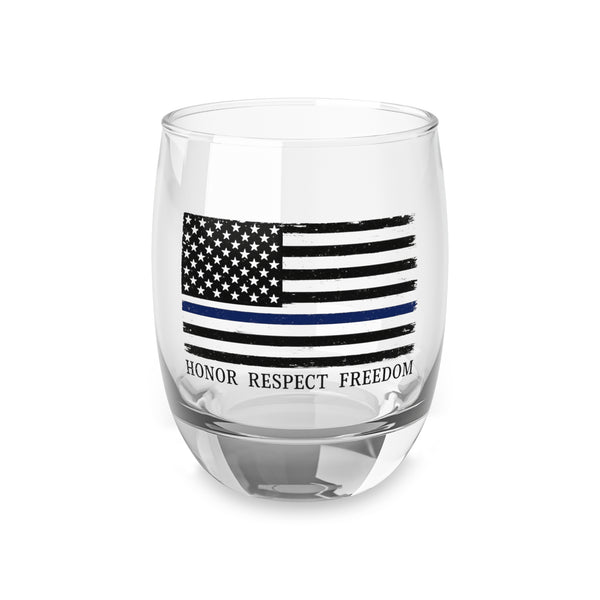 Thin Blue Line Whiskey Glass – 6oz