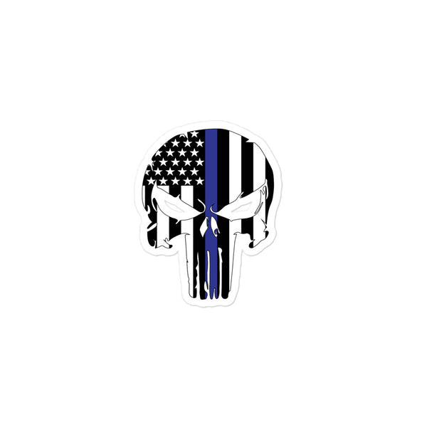 Punisher Thin Blue Line Sticker