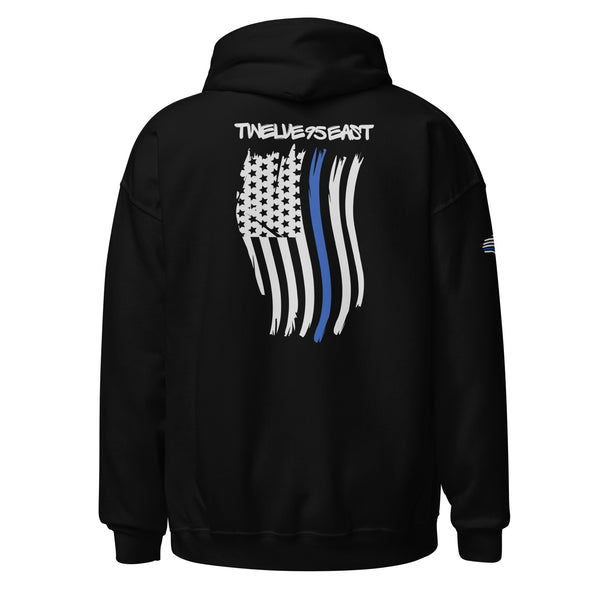 Thin Blue Line Flag Hoodie by Twelve95East
