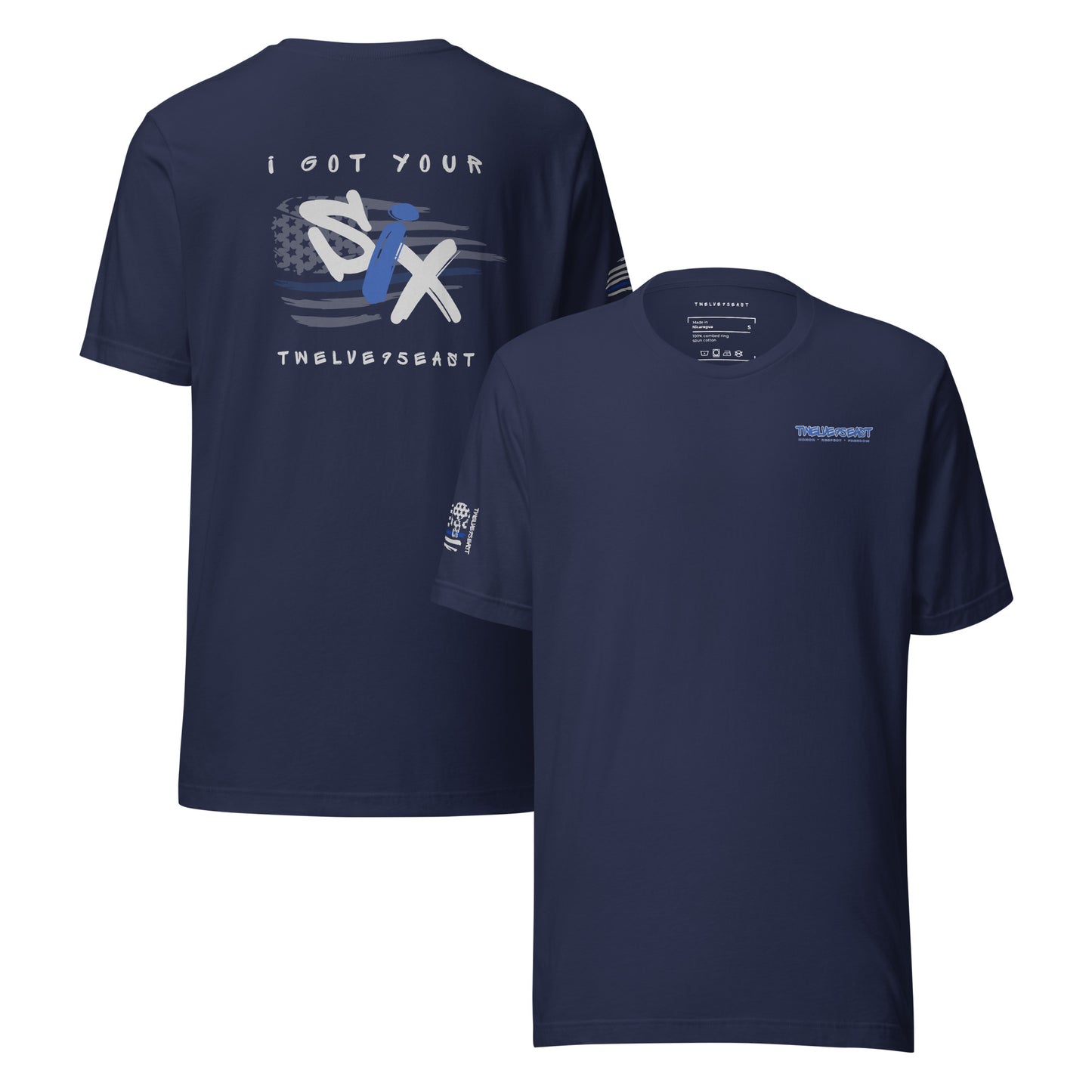 I Got Your Six Thin Blue Line T-Shirt by Twelve95East