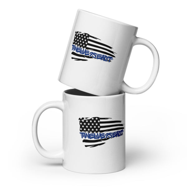 1295 Flag Mug – White Glossy Coffee Mug