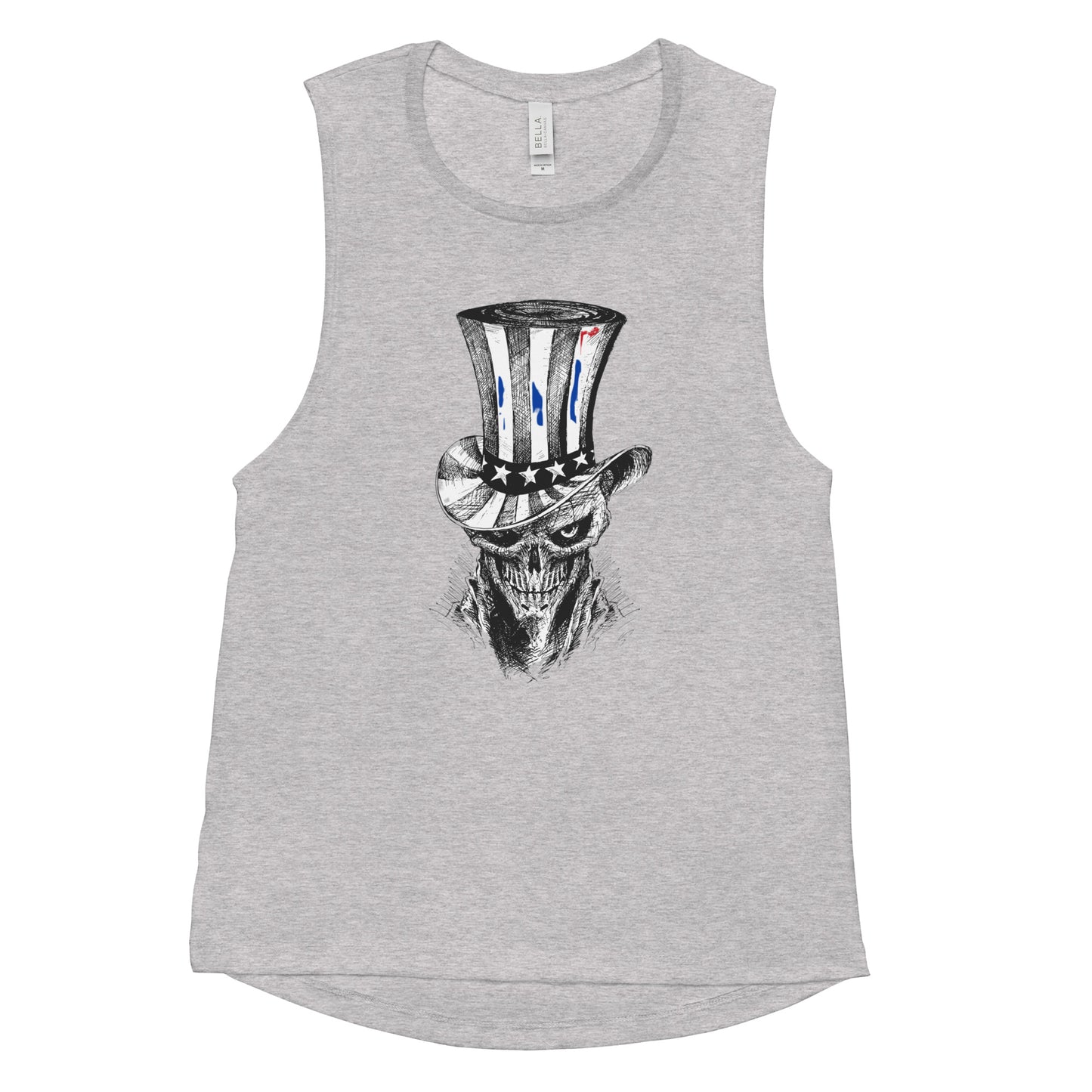 Twelve95East "Uncle Skull" Thin Blue Line Women's Muscle Tank